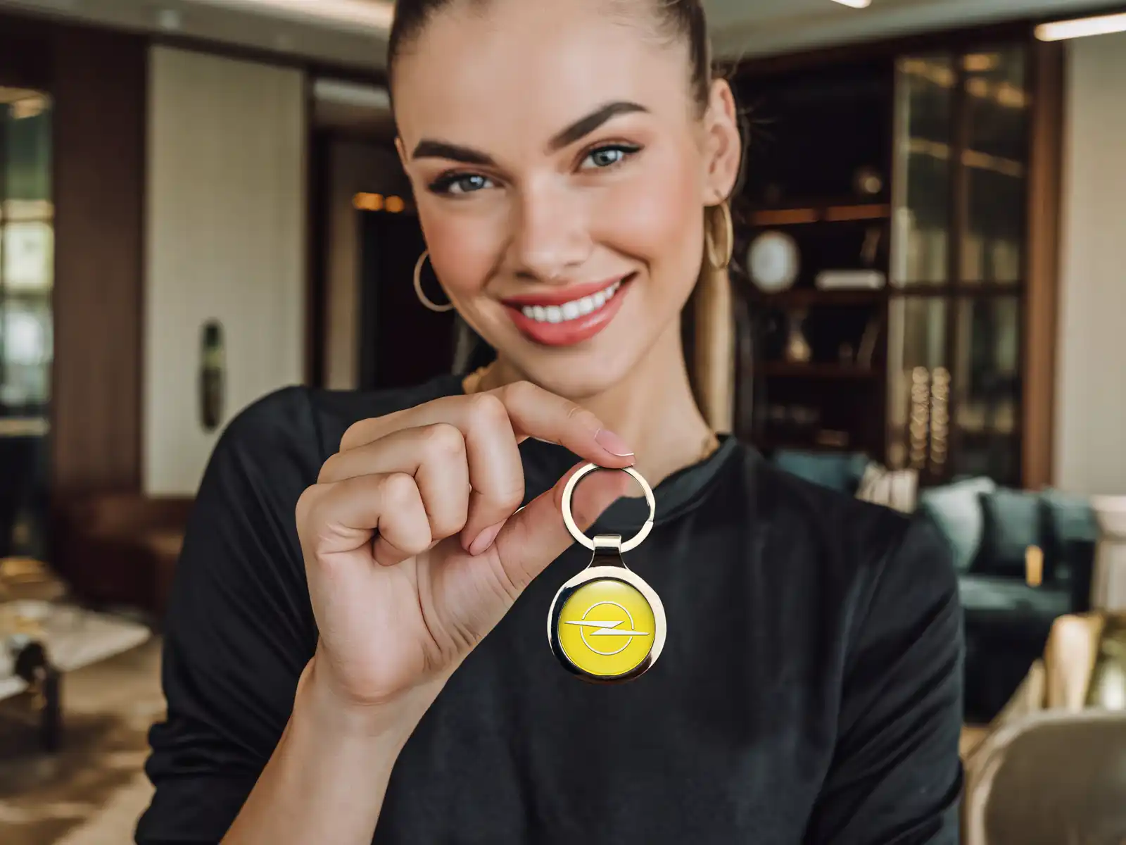 Opel Cool Keychains Modern Stainless Steel Look